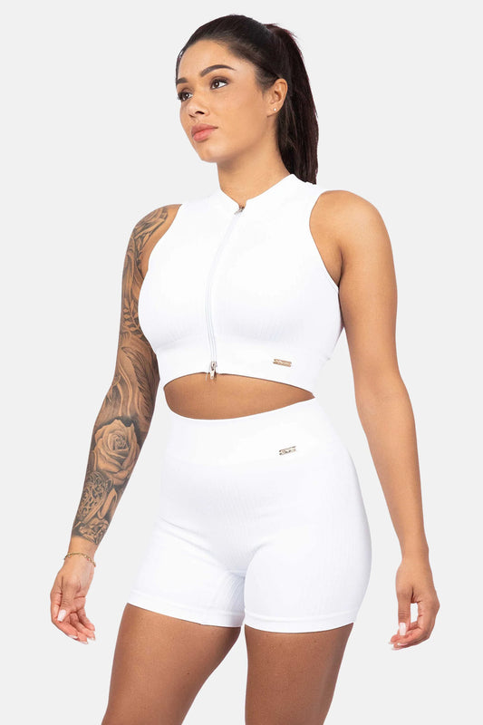 Chique Sleeveless Top - White