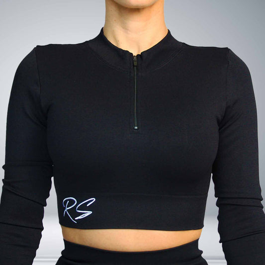 Classic Long Sleeve Top RS logo - Black